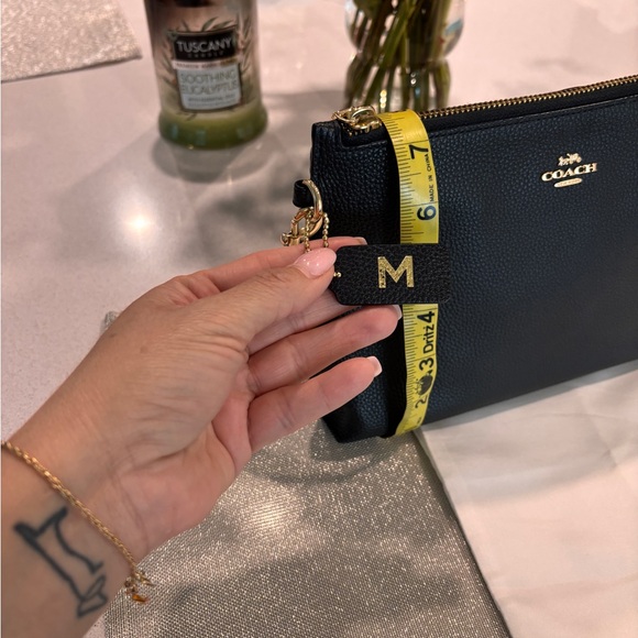 Coach Black Pebbled Leather Pouch - Picture 3 of 6